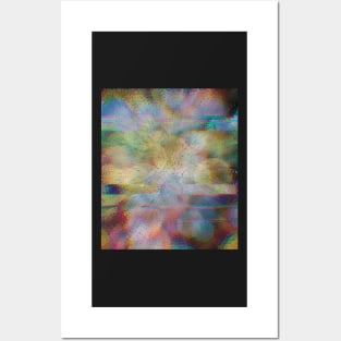 Trippy Glitched Retro Dot Pattern Posters and Art